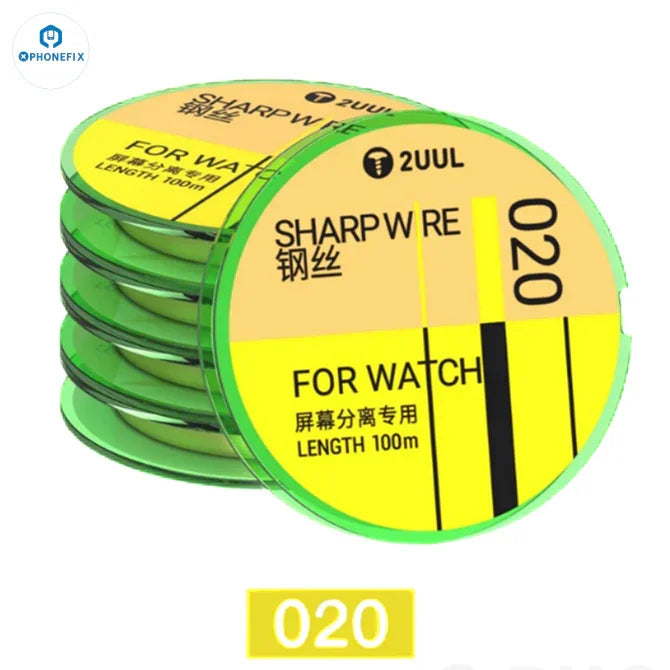 PHONEFIX 2UUL Sharp Wire for screen separation, 0.02 to 0.045mm thickness, ideal for smartphone screen repair tools.