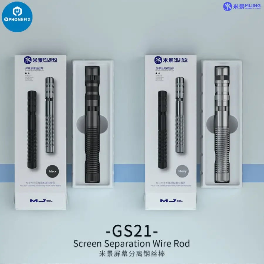 PhoneFix Mijing GS21 screen separation wire rod cutting line wrapping bar for phone screen repair tools, black color.