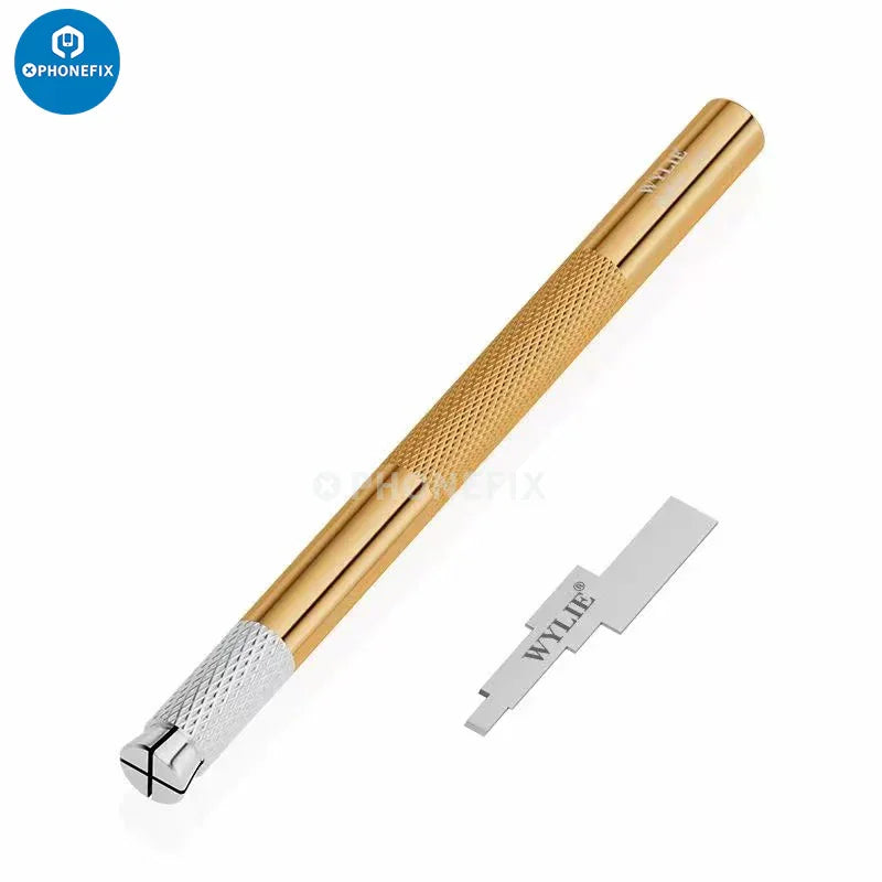 PHONEFIX high hardness shovel blade used for LCD screen glue removal and repair scraping on screens.