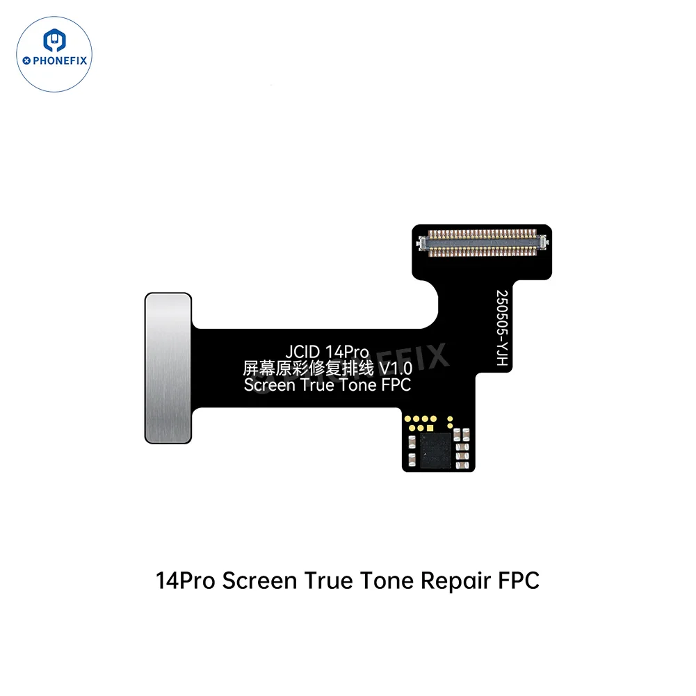 PhoneFix JCID iPhone 12-16 Pro Max screen True Tone repair FPC cable for screen repair tools, showing the cable and connector.