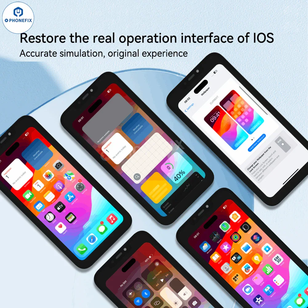 PHONEFIX JC S35C S36P universal iPhone 13-16 Pro Max screen repair tools with PCB detection for screen replacement.