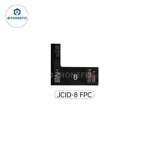PHONEFIX JCID MV01 screen testing module for iPhone, Samsung, and Android phones, used for diagnosing screen issues.