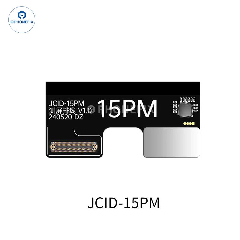 PHONEFIX JCID MV01 screen testing module for iPhone, Samsung, and Android phones used in screen repair tools.