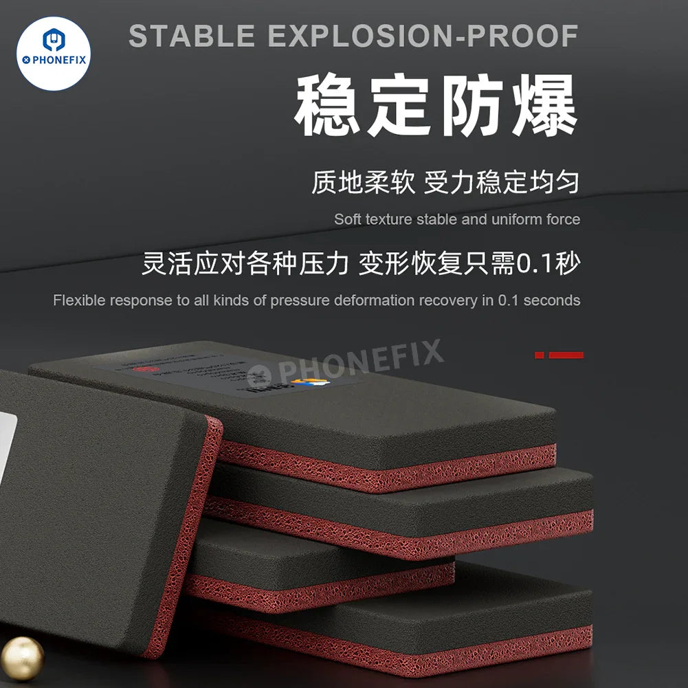 PHONEFIX curved screen bonding pad for phone edge LCD fitting, soft sponge mat for screen repair tools.