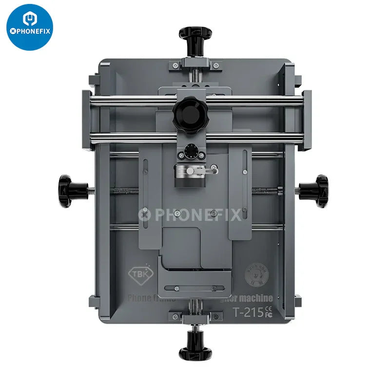 PHONEFIX mobile phone frame shell deformation correcting device fixture for screen repair tools, showing the sturdy metal frame.