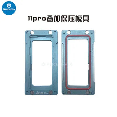 PhoneFix LCD frame pressure holding mold for iPhone X to Pro Max screen repair tools, used to secure screens during repairs.
