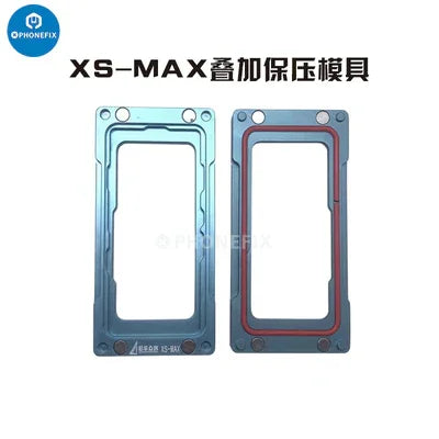 PhoneFix LCD frame pressure holding mold for iPhone X to 15 Pro Max screen repair tools, helps secure screens during repair.