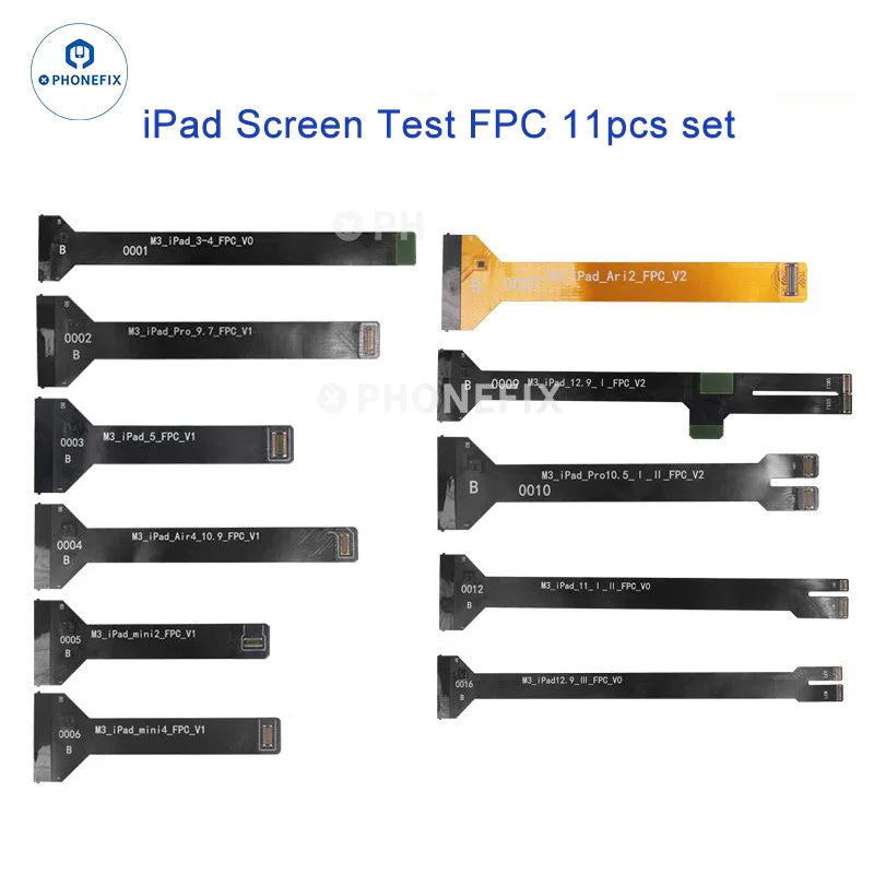 PHONEFIX M3 iPad display tester for iPad 11, checks screen, 3D Touch, picture, and video playback for repair diagnostics.