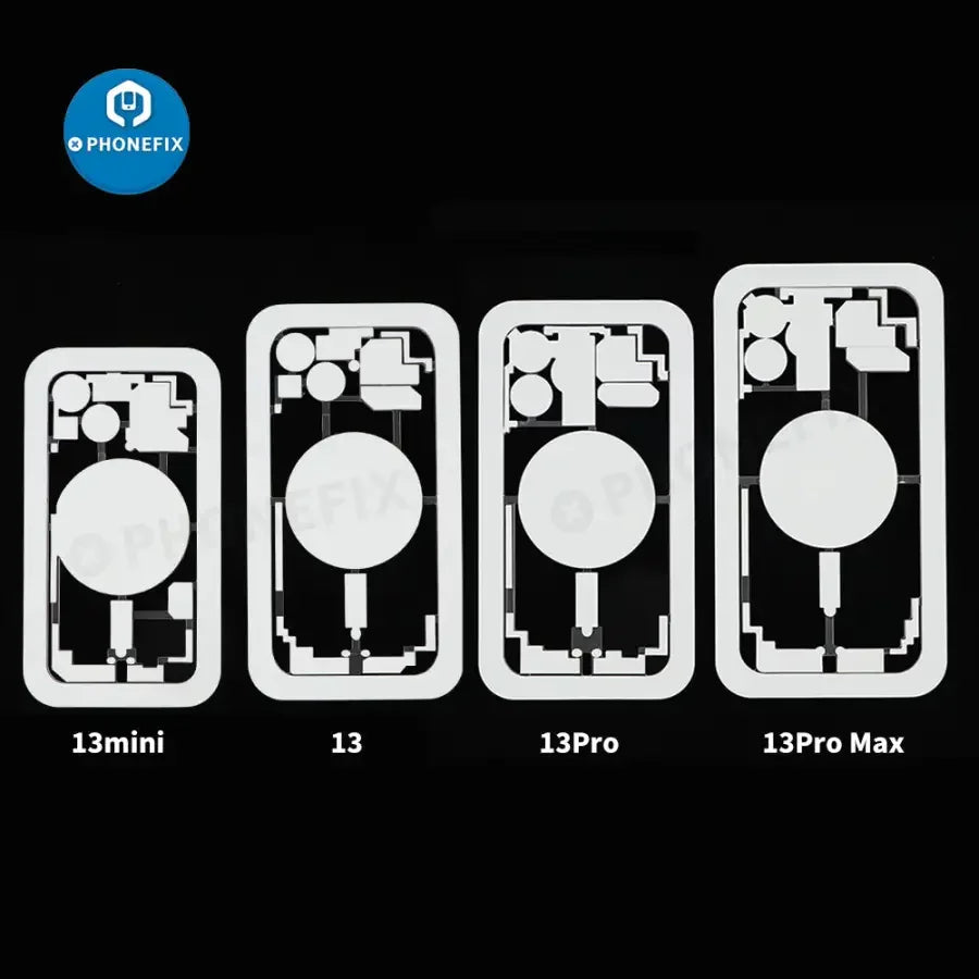 PhoneFix back cover protection physical drawing mould for laser separation machine, used as screen tool for phone repairs.