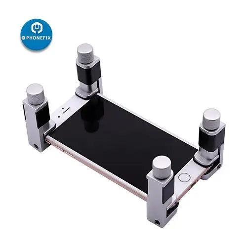 PHONEFIX metal holder clip for phone screen repair, LCD fastening tool, durable fixture for secure screen replacement.