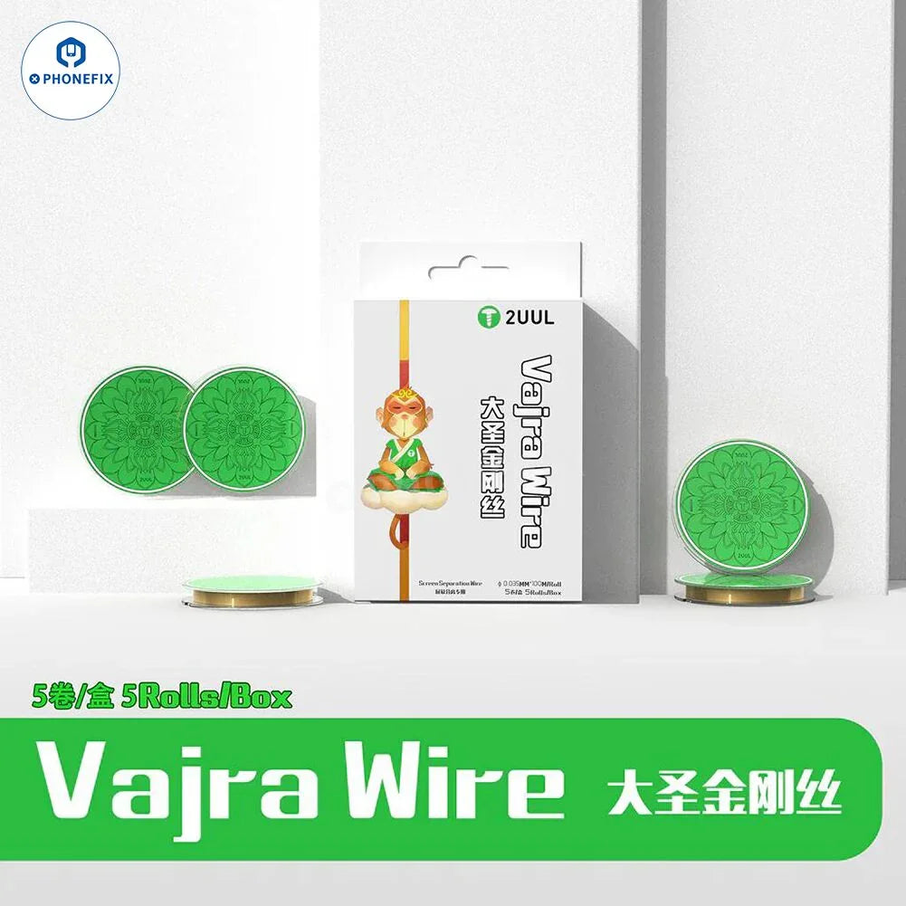 PHONEFIX 2UUL Electric Wire Wrapping Bar for mobile phone LCD screen glass removal, metal tool for screen repair.