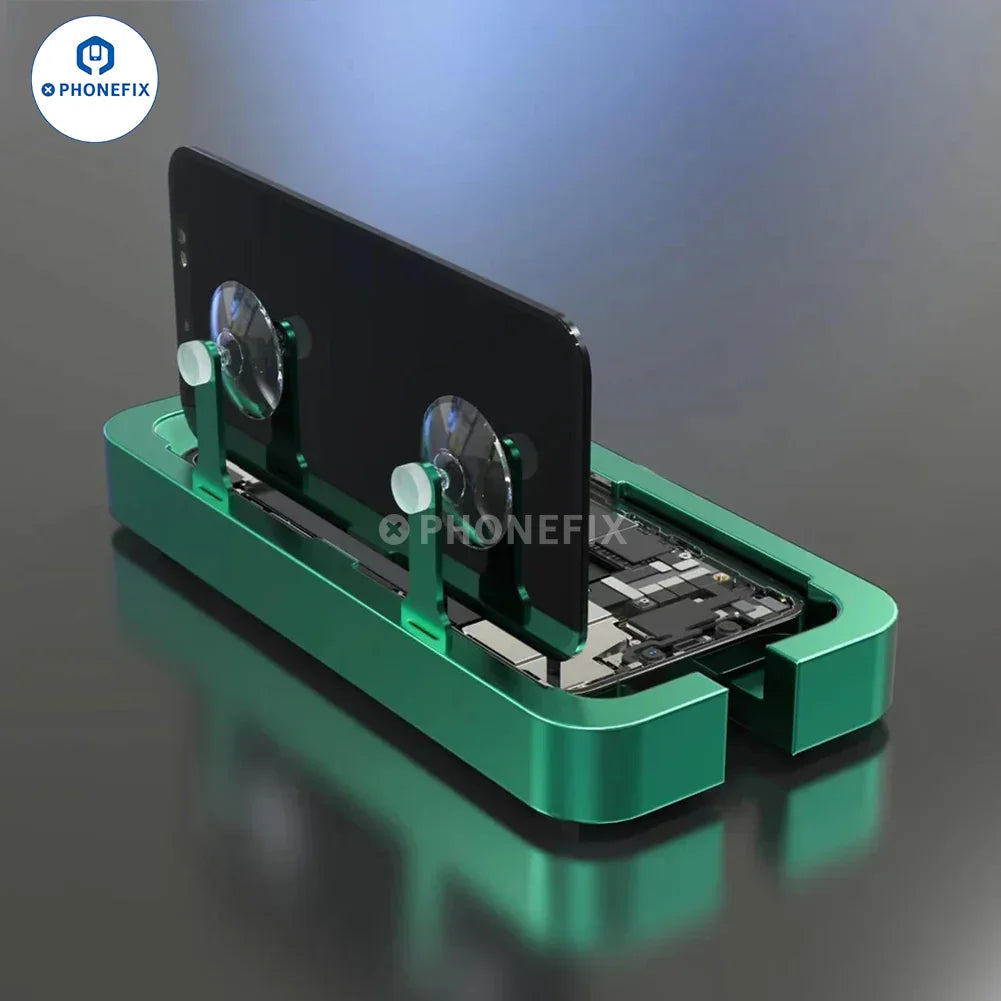 Set of four PHONEFIX screen repair tools for support, removal, and motherboard battery replacement in electronic device repairs.