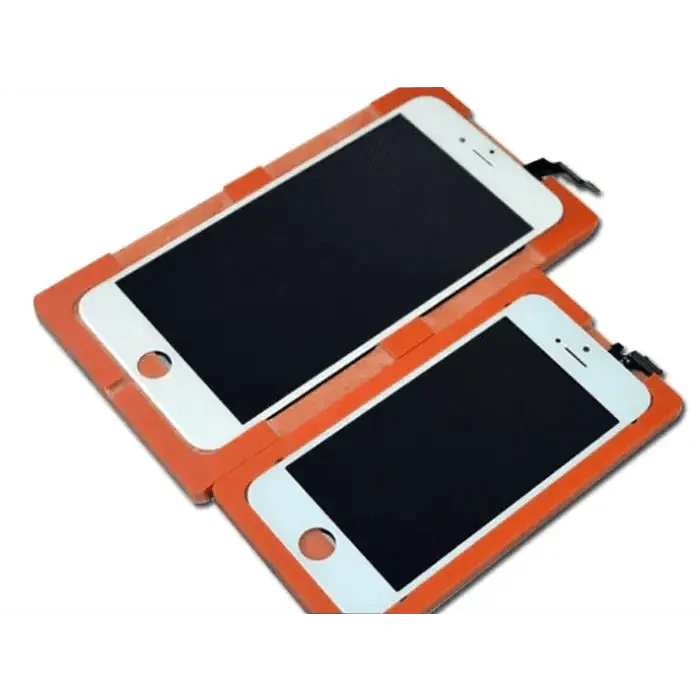 PHONEFIX LCD screen laminating and positioning mold for iPhone screen repair, used for precise assembly and alignment.