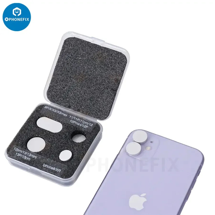 PHONEFIX M-Triangel back camera cover protective case for iPhone 8 to 14 Pro Max, designed to shield the camera lens.