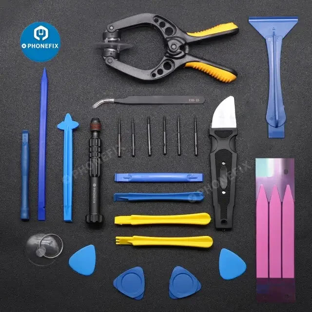 PhoneFix professional touchscreen opening toolkit for iPhone 5-13 Pro Max repair, includes screen tools for precise opening and repair.
