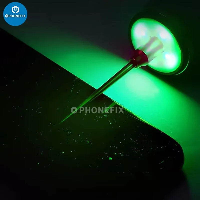 PhoneFix electric glue remover pen cleaning OCA adhesive from smartphone screens, screen repair tool for electronics.
