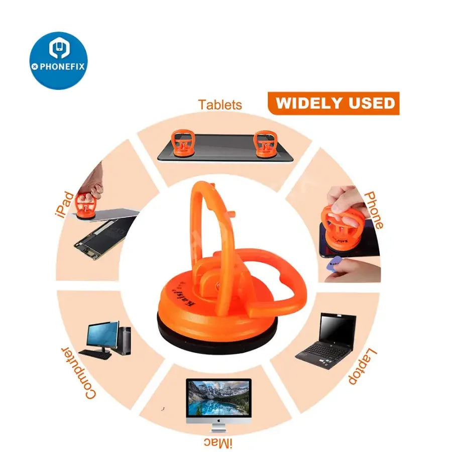 PHONEFIX 11-in-1 suction cup kit with LCD screen opening tools for phone and tablet repair, includes multiple tools for easy screen removal.