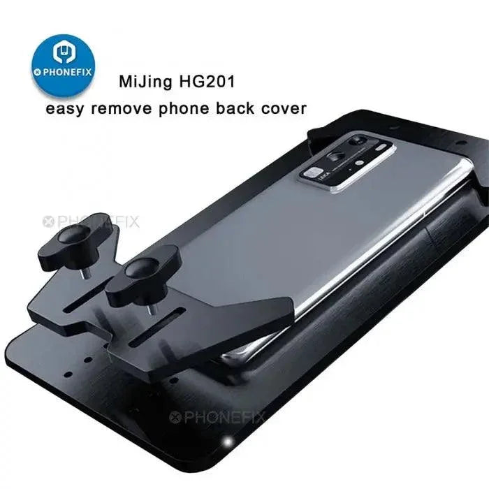PHONEFIX MJ HG201 phone back cover broken glass repair holder fixture for screen tool repair work.