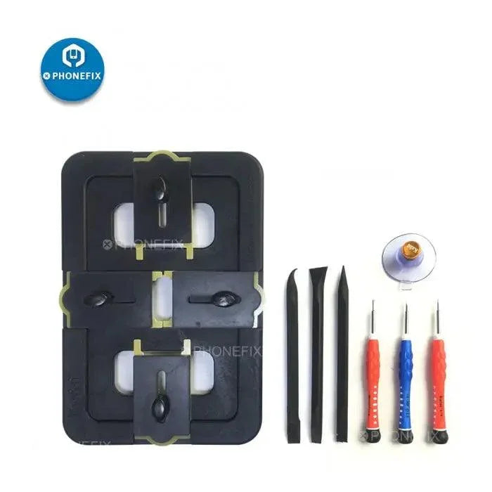 PhoneFIX LCD screen positioning mold jig holder for phone repair, used to hold screens steady during repair processes