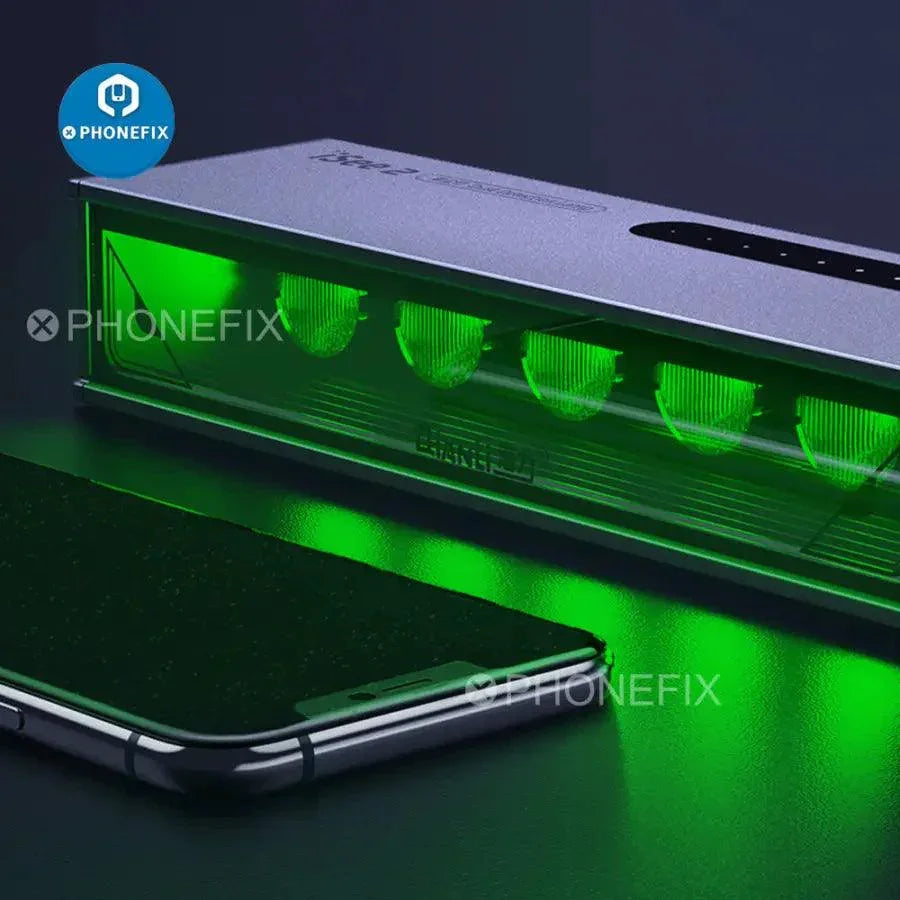 Qianli iSee2 LCD screen dust, fingerprint, and scratch detection lamp, a PhoneFix screen tool for precise screen inspection.