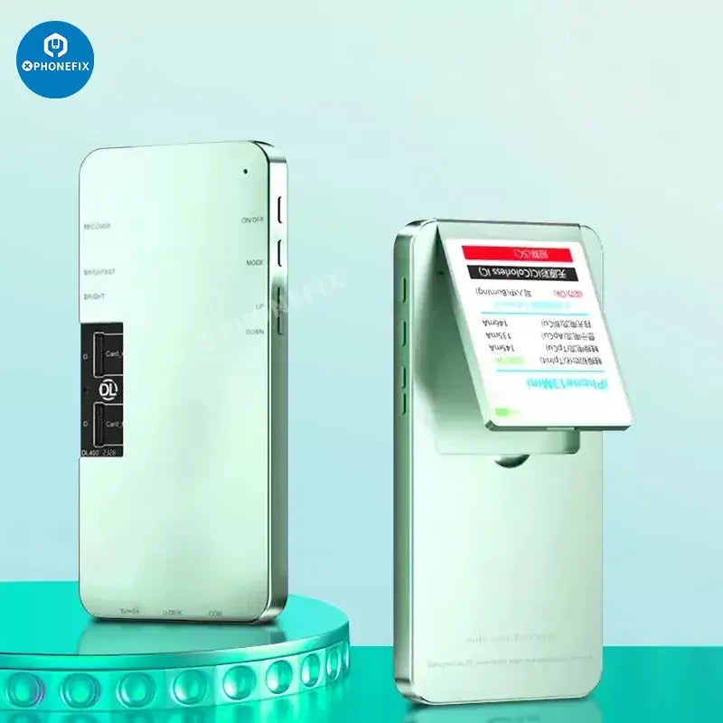 PHONEFIX DL400 Pro iTestBox touchscreen tester for iPhone 6 to 16 Plus display repair and testing, with screen tools for mobile phones.