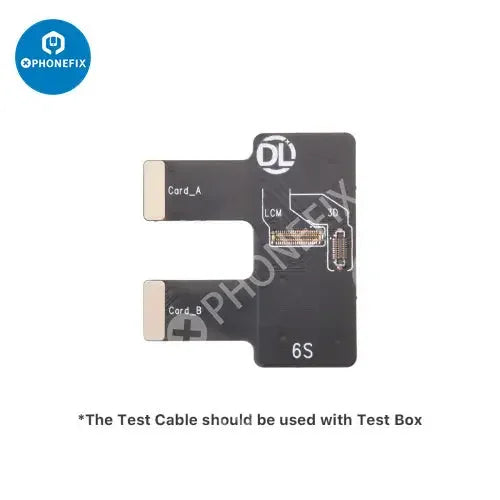 PHONEFIX DL400 Pro iTestBox touch screen tester for iPhone 6 to 16 Plus, displaying the device's screen interface.