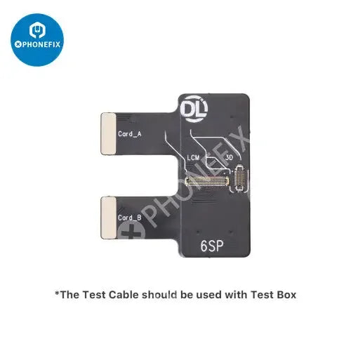 PHONEFIX DL400 Pro iTestBox display touch screen tester for iPhone 6 to 16 Plus, showing device screen and testing interface.