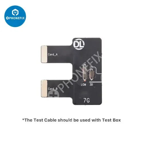PHONEFIX DL400 Pro iTestBox touchscreen tester for iPhone 6 to 16 Plus, displaying the device's screen and testing interface.