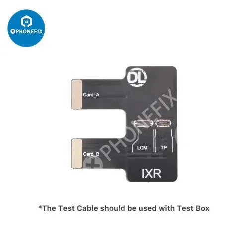 PHONEFIX DL400 Pro iTestBox display touch screen tester for iPhone 6 to 16 Plus, showing the device and testing interface.