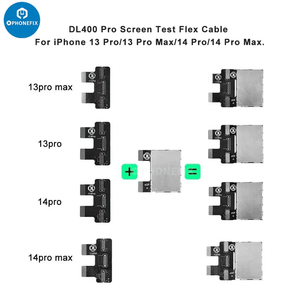 PhoneFix DL400 Pro iTestBox touchscreen tester for iPhone 6 to 16 Plus, displays testing interface on a compact screen.