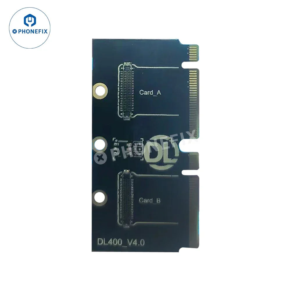 PhoneFix DL400 Pro iTestBox display touch screen tester for iPhone 6 to 16 Plus, featuring socket connection and screen testing tools.