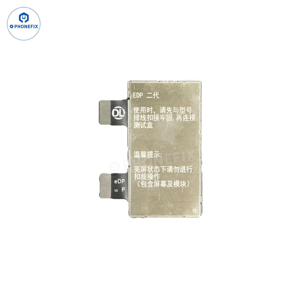 PHONEFIX DL400 Pro iTestBox touch screen tester for iPhone 6 to 16 Plus, showing the device interface on the display.
