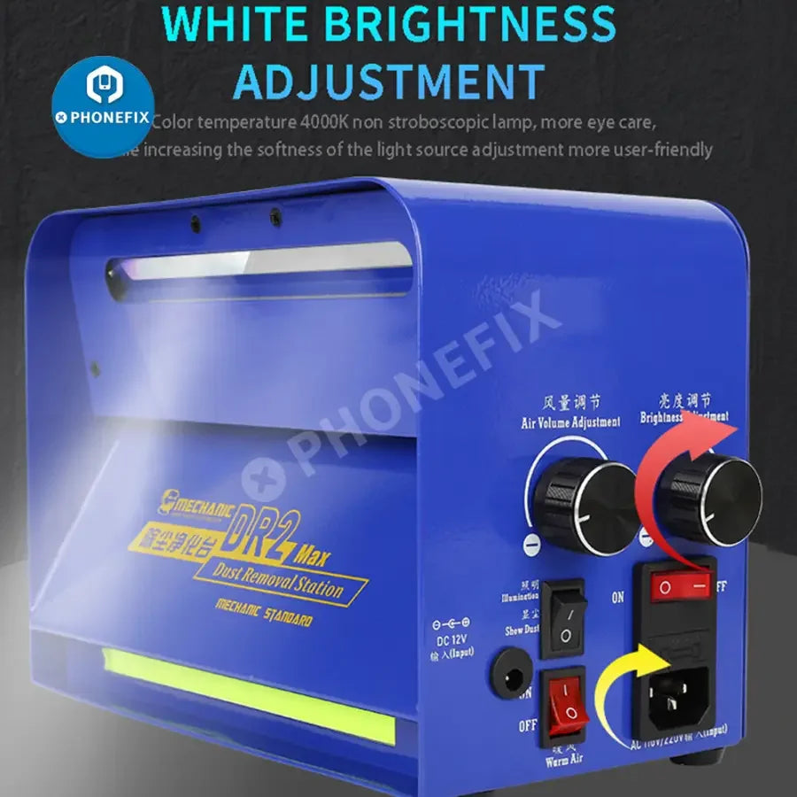 PhoneFix MECHANIC DR2 Dust Removal Machine for screen tools, used in electronic device cleaning and purification.