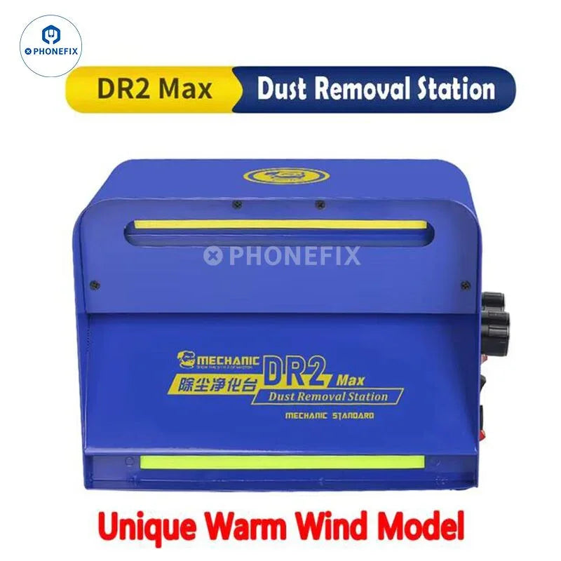 PhoneFix DR2 mechanic dust removal machine for screen tools, featuring purification station for cleaning electronic screens.
