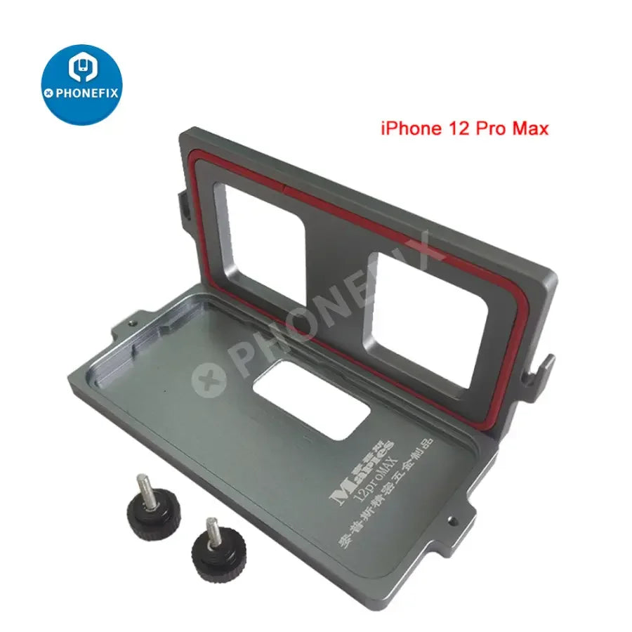 PhoneFix iPhone 12 series LCD screen frame bezel pressure mold clamp for holding and repair of iPhone 12 screens.