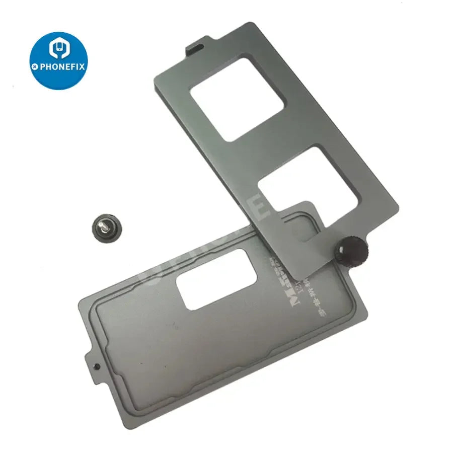 PhoneFix iPhone 12 Series LCD screen frame bezel pressure holding mold clamp for screen repair and assembly.