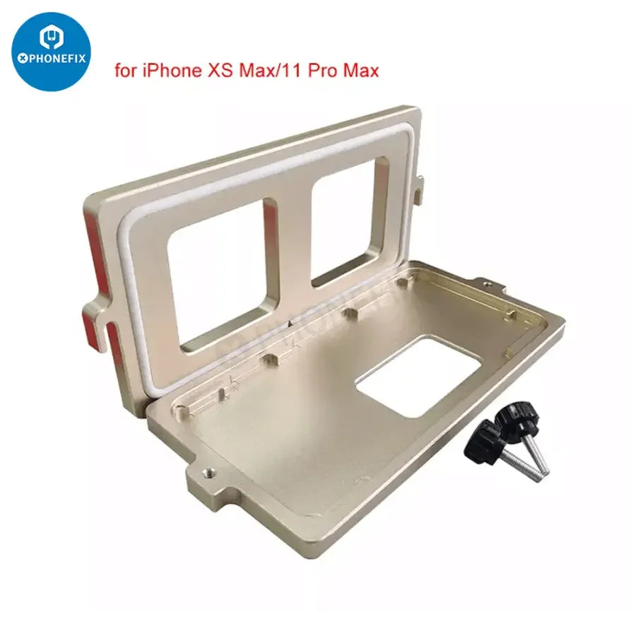 PHONEFIX iPhone 12 series LCD screen frame bezel pressure holding mold clamp for screen repair, tool for precise LCD assembly.