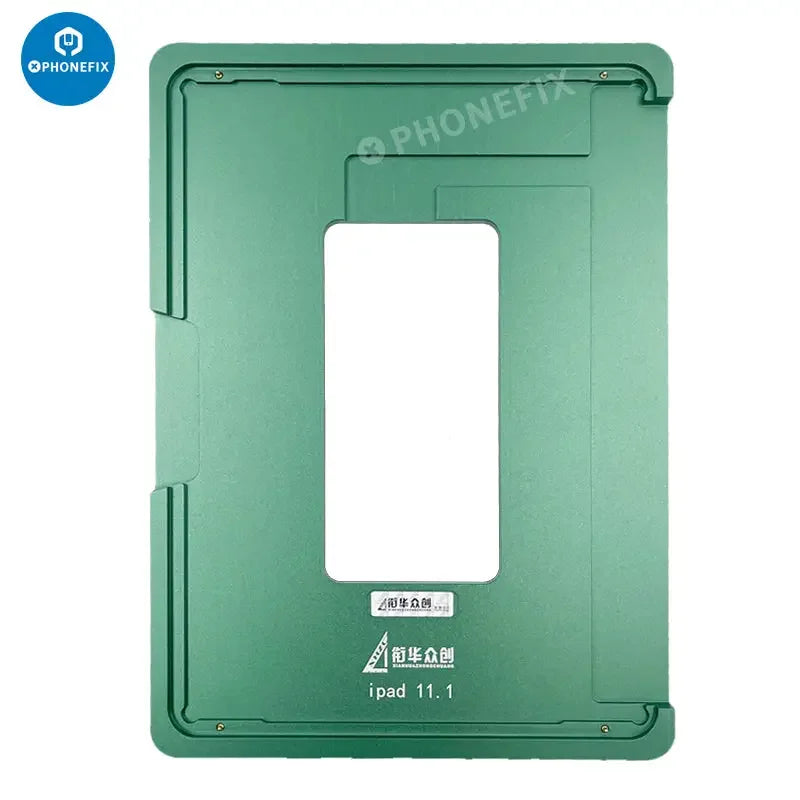 LCD screen alignment mold rubber mat for iPad 11 series, designed for precise laminating and screen repair by PHONEFIX.