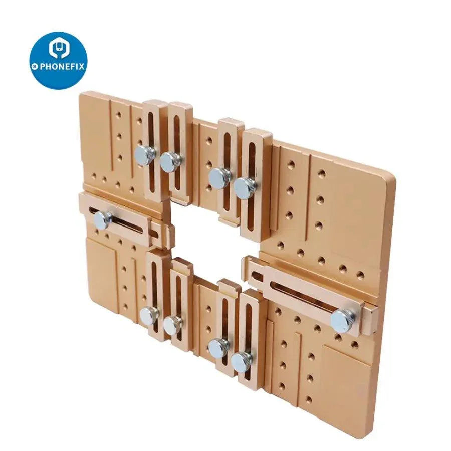 PhoneFIX UV glue mold jig holder clamp for LCD screens, used for OCA laminating and screen repair.