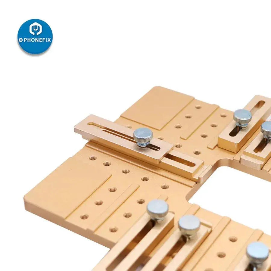 PhoneFIX LCD screen UV glue mold jig holder clamp for OCA laminating, used for precise screen assembly and repair.