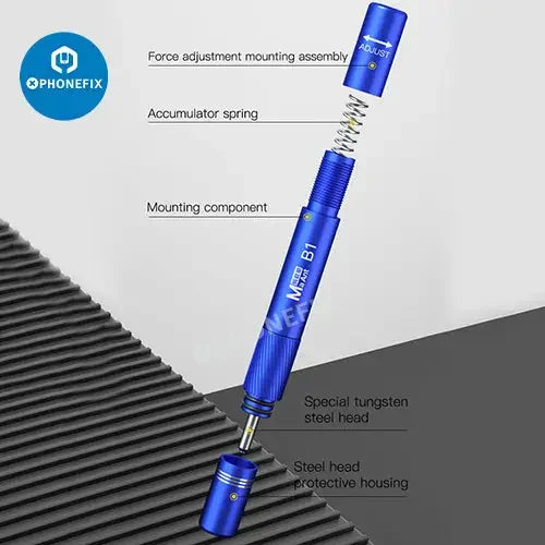 PHONEFIX MaAnt B1 Back Glass Blaster Demolishing Pen for iPhone and Huawei screen repair, used for safe glass removal.