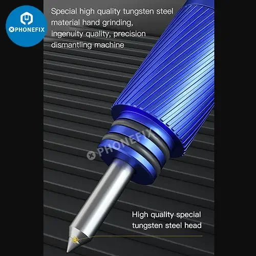 PHONEFIX MaAnt B1 Back Glass Blaster Demolishing Pen for iPhone and Huawei screen repair tools in action.
