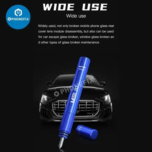 PHONEFIX MaAnt B1 Back Glass Blaster Demolishing Pen for iPhone and Huawei screen repair, used for safely removing back glass.