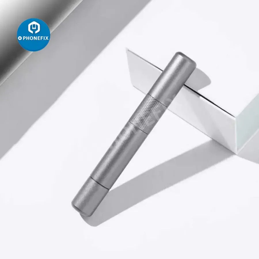 PhoneFIX phone back glass removal pen and fixture for screen disassembly, housing, and battery replacement tool.
