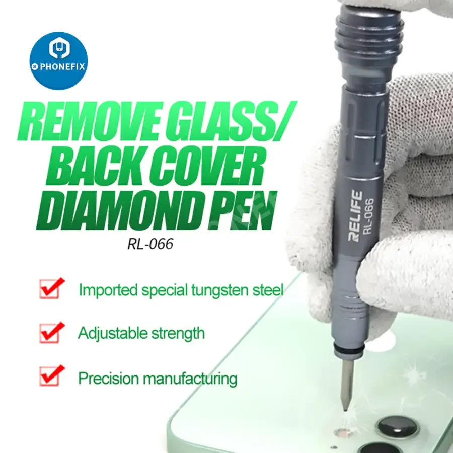 PhoneFix screen tool for removing back glass and disassembling phone housing and battery, used for phone repair.