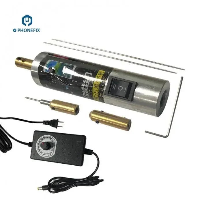 Hand-held electric OCA glue removal tool from PHONEFIX used for phone LCD screen repair, designed for precise glue removal.