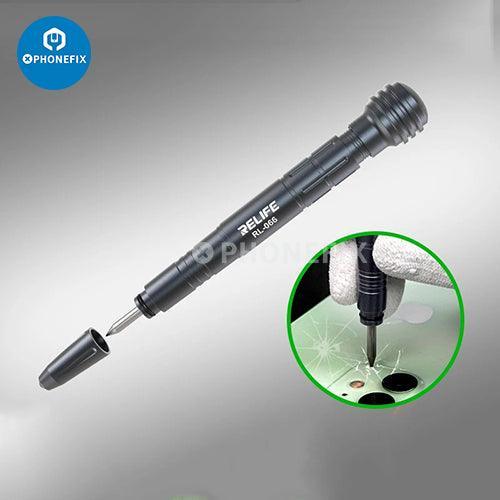 PHONEFIX RL-066 back cover frame blasting pen for iPhone 8-14 Pro Max repair, used for screen tool and back cover removal.