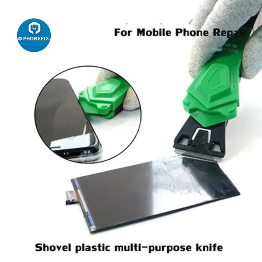 PhoneFix RL-073 multi-function shovel knife blade for cutting film and removing OCA glue, screen repair tool for electronics.