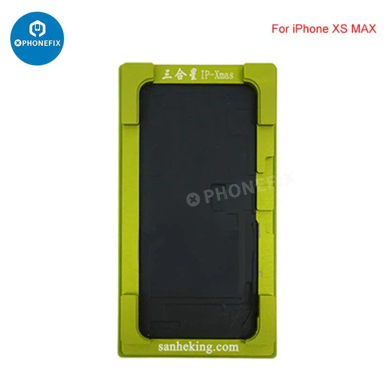 PHONEFIX alignment laminating mold for iPhone X to 16 Pro Max LCD OCA repair, screen tools for precise device assembly.