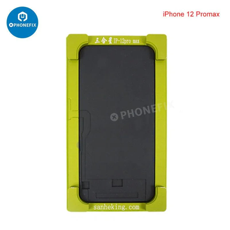 PhoneFix alignment laminating mold for iPhone X to 16 Pro Max LCD OCA repair, screen tool for precise phone screen assembly.